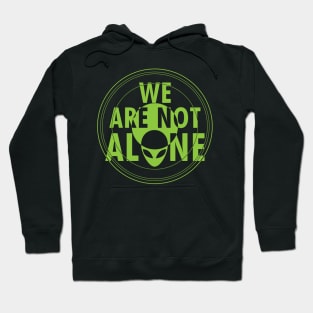 Retro Cute Green Alien UFO UAP Extraterrestrial Believer Slogan Hoodie